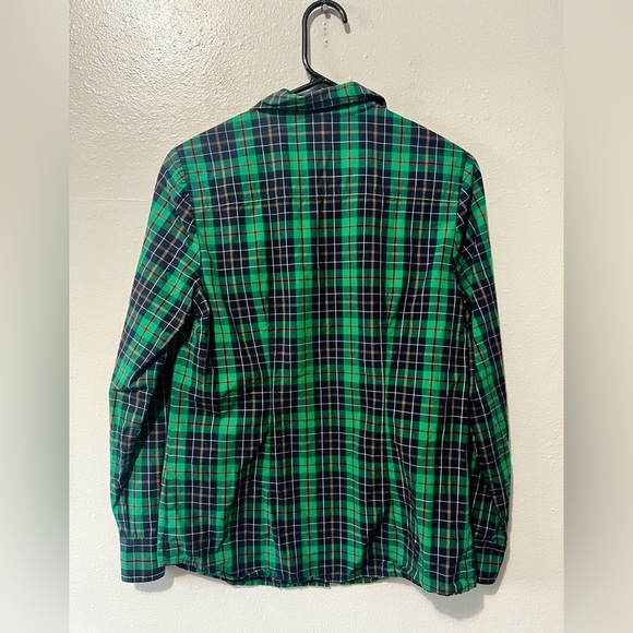 Vineyard Vines Green Plaid Button Down Top - Size 4 - Picture 3 of 9